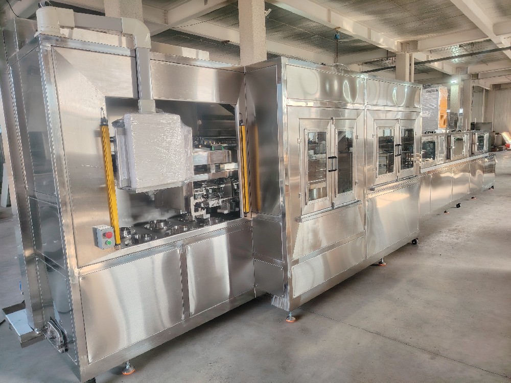 全自動通過式毛刷定位噴淋清洗機